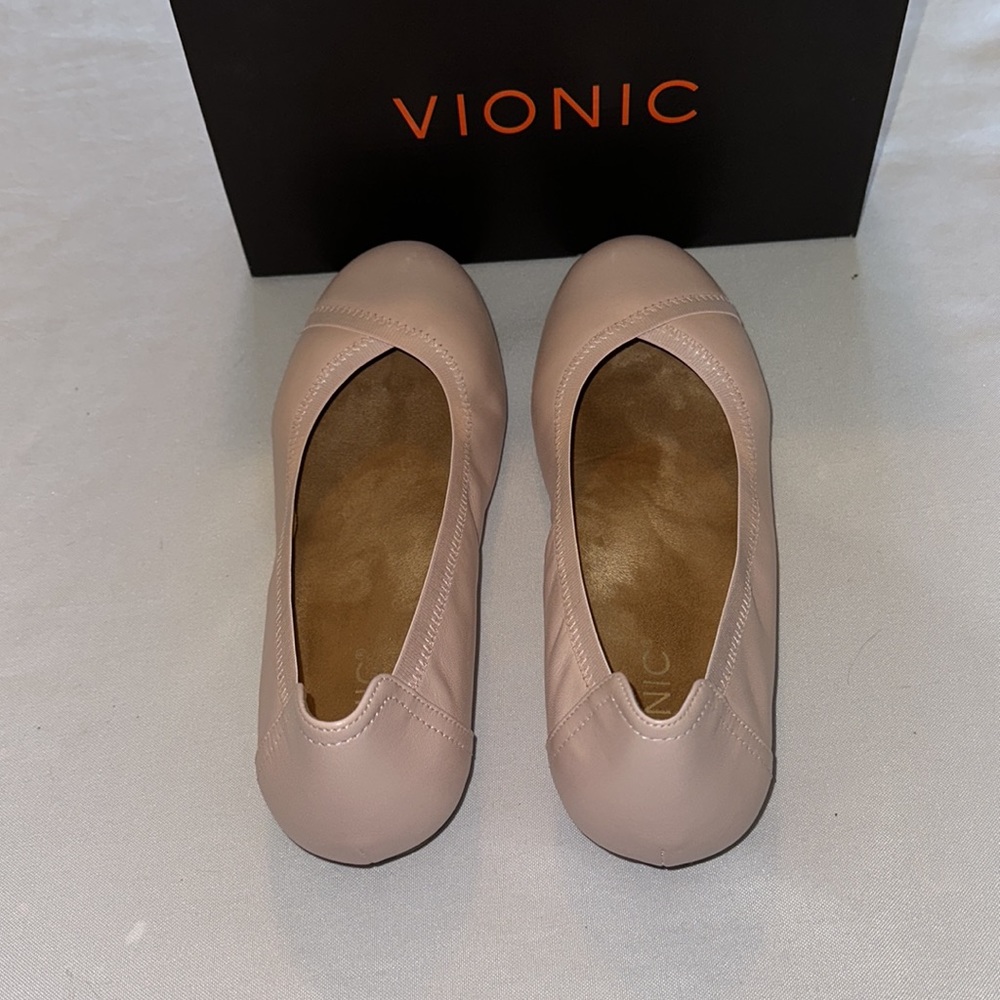 Vionic, light, pink ballerina flats, size 8 - Picture 3 of 8
